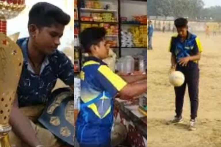 Poverty-stricken national volleyball player toiling hard in shop for a living