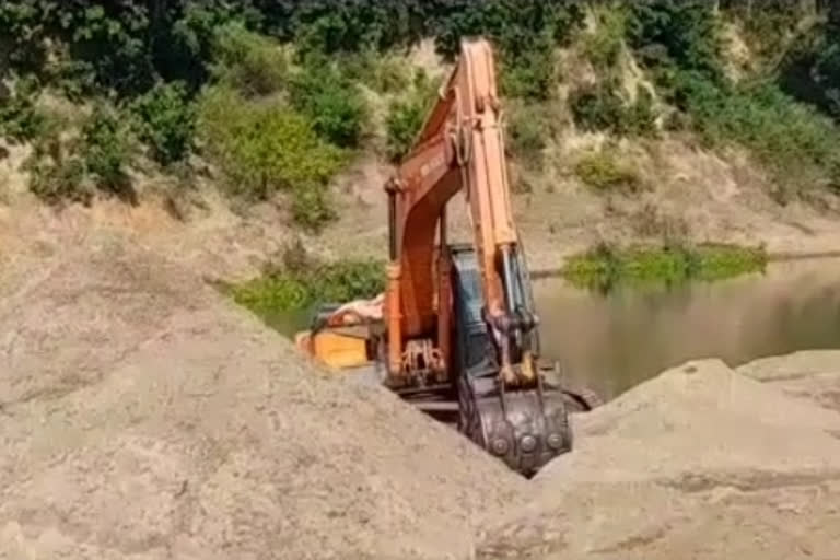 private company is doing illegal mining of sand