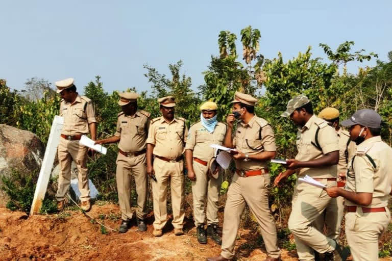 forest officers did land survey at chippalthurthy in medak district