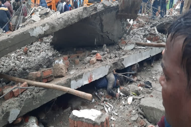 Under-construction wall collapses in Ghaziabad