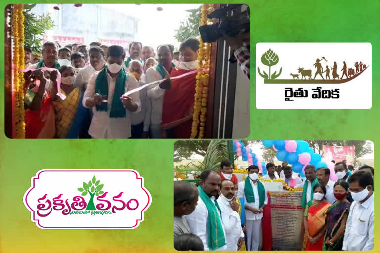 minister vemula prashanth reddy, nadukuda, raithuvedika and palle prakruthi vanam