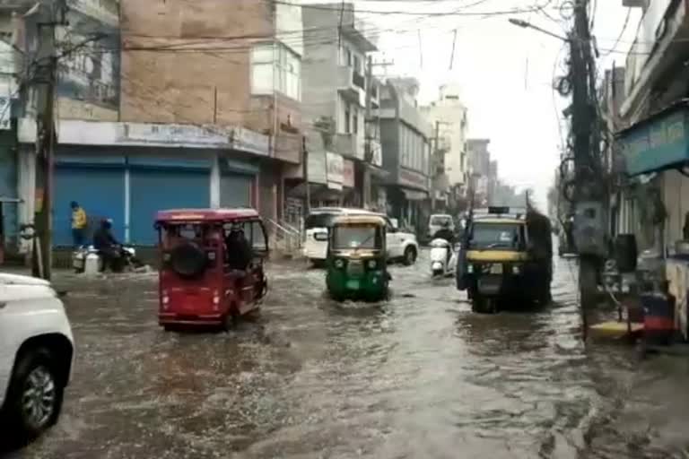 waterlogging in gurugram