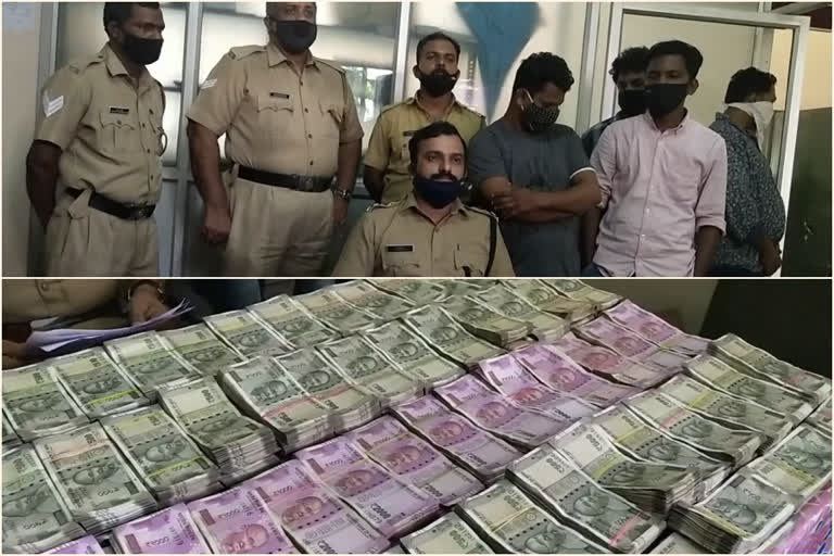 Big money laundering in Alappuzha; Four arrested with Rs 1 crore and 88 lakh  Big money laundering in Alappuzha  Four arrested with Rs 1 crore and 88 lakh  money laundering  Four arrested  1 crore and 88 lakh  ആലപ്പുഴയില്‍ വന്‍ കുഴല്‍പ്പണവേട്ട; ഒരു കോടി എണ്‍പത്തിഎട്ട് ലക്ഷം രൂപയുമായി നാല് പേര്‍ പിടിയില്‍  ആലപ്പുഴയില്‍ വന്‍ കുഴല്‍പ്പണവേട്ട  ഒരു കോടി എണ്‍പത്തിഎട്ട് ലക്ഷം രൂപയുമായി നാല് പേര്‍ പിടിയില്‍  കുഴല്‍പ്പണവേട്ട  ഒരു കോടി എണ്‍പത്തിഎട്ട് ലക്ഷം രൂപ  നാല് പേര്‍ പിടിയില്‍  എക്സൈസ്