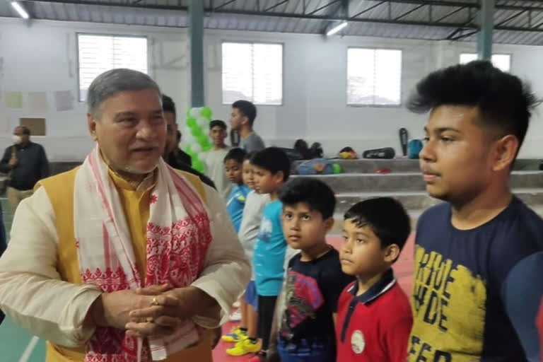 MP Bhubaneswar Kalita Inaugurated Badminton Academy in Rangia