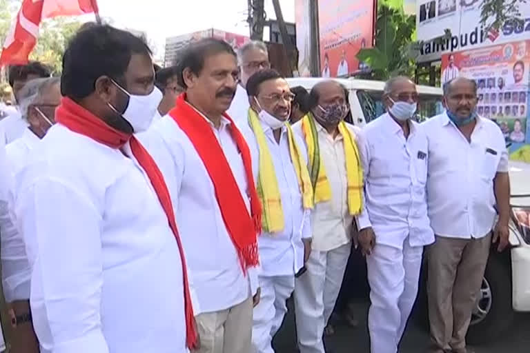 CPI state team has started to visit Polavaram from rajamahendravaram