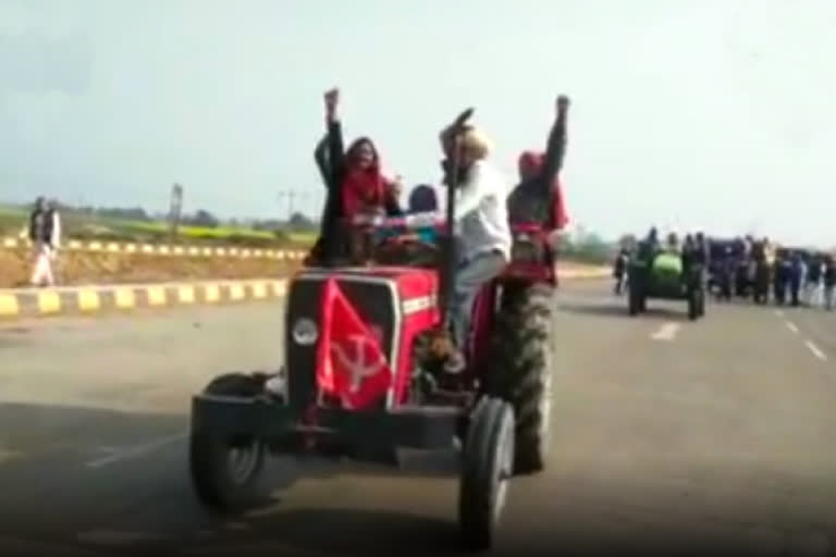 Jind woman tractor march