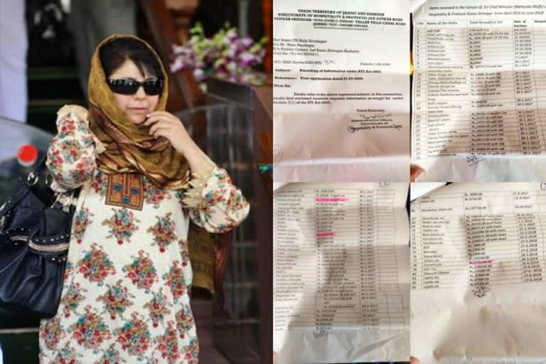 Mehbooba as CM spent Rs 82L