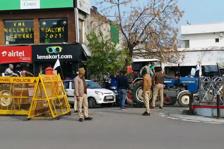 farmers tractor parade against agricultural laws in Karnal