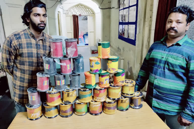 The task force carried out raids on several kite shops in the old city of Hyderabad