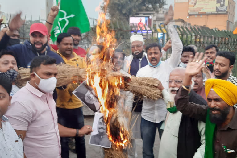 JMM protest against BJP in ranchi