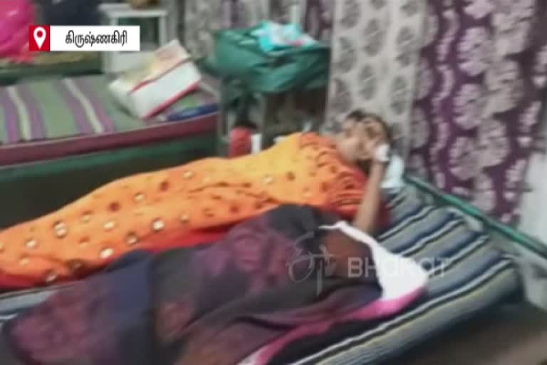 Young girl suffering with baby -  Will the government renovate the Kelamangalam health center?