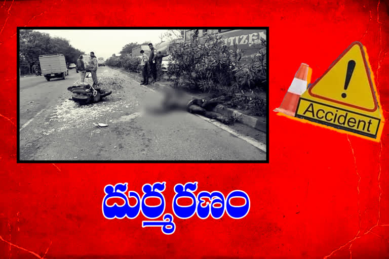 road accident, sangareddy, rudraram highway