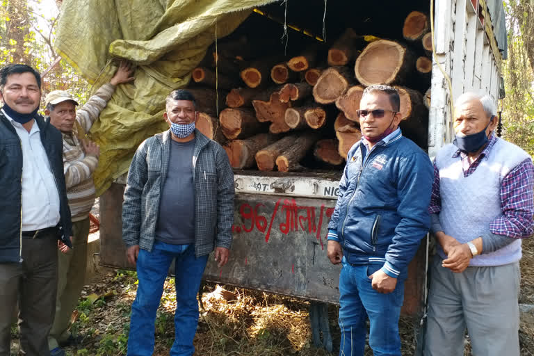 Forest Department recovered a large amount of well wood in Gaula Range