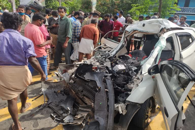 കൊട്ടാരക്കരയില്‍ വാഹനാപകടം  ദമ്പതികള്‍ മരിച്ചു  കൊല്ലം  കൊല്ലം ജില്ലാ വാര്‍ത്തകള്‍  kollam accident news  accident latest news  kollam