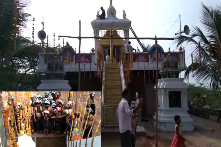 Devotees visit the Asangi Ayyappa Swamy Temple