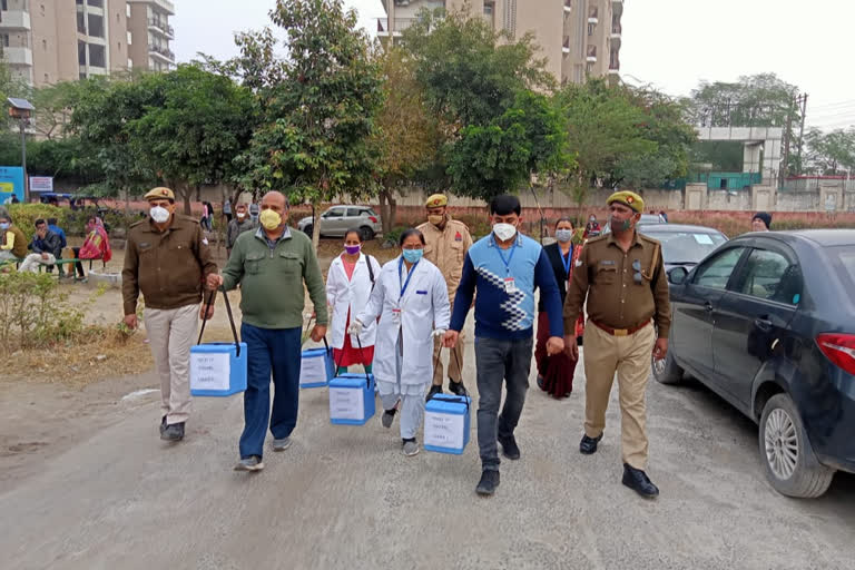 corona revaccination dry run rehearsals at 75 centers in noida