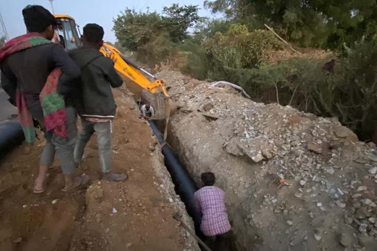 narmada river pipe line