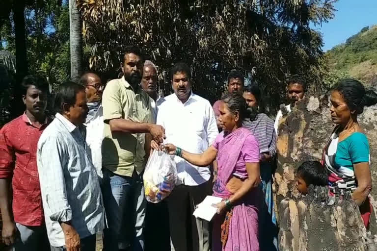 tdp leader raja help to fire accident victims at kambalapalem