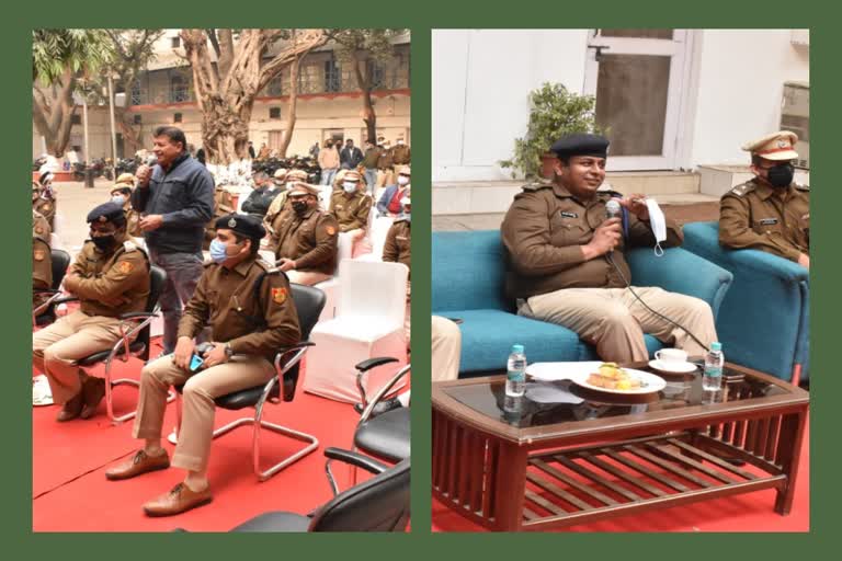 new delhi dcp meeting with police staff