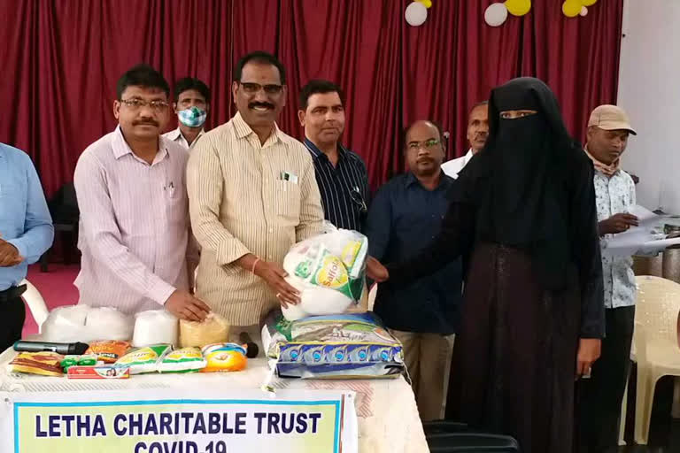 Adilabad Zilla Parishad Chairman Janardhan distribute dailyneeds