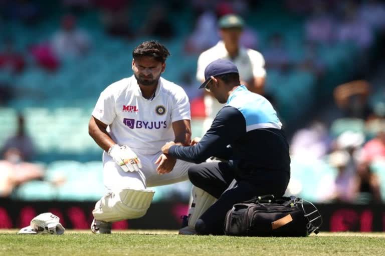 Rishabh Pant Hit on Elbow and Taken for Scan