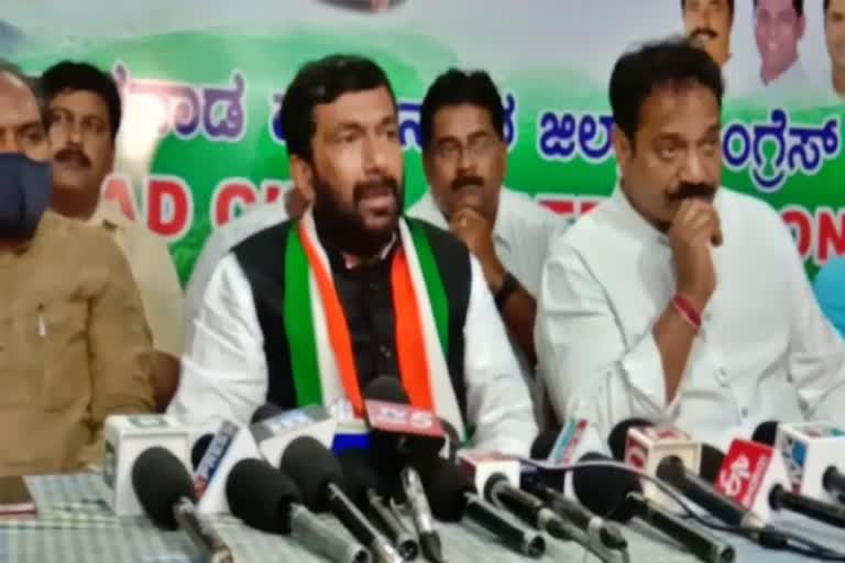 kpcc working president  saleem ahmed ourage against bjp