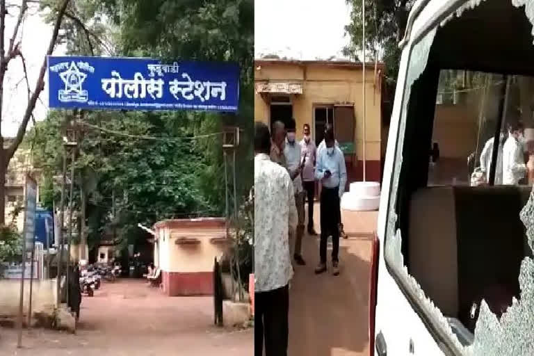 बारलोणी येथे पोलिसांवर दगडफेक