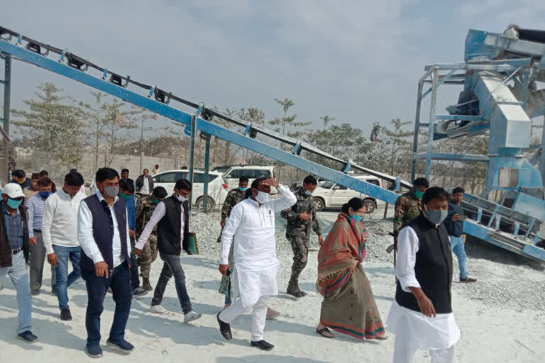 Pollution control committee inspects crusher plant in seraikela