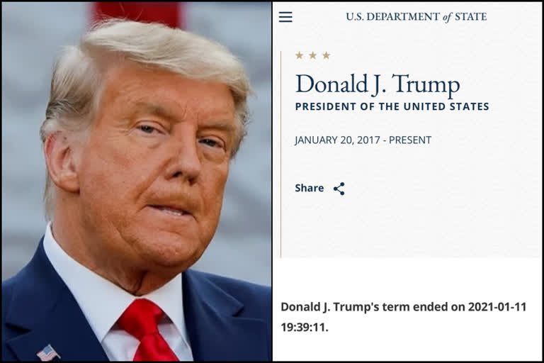 US State Dept website says terms of Trump, Pence ended; messages pulled down