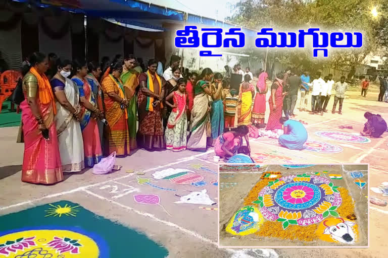 devarakonda, rangoli competition, bjp mahila morcha