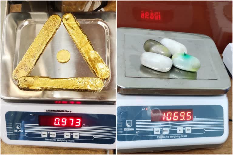 Gold worth Rs 50 lakh seized at Kannur International Airport  Gold seized at Kannur International Airport  one arrested in gold smuggling in kannur airport  50 ലക്ഷം രൂപയുടെ സ്വർണം പിടികൂടി  കണ്ണൂർ വിമാനത്താവളത്തിൽ സ്വർണ വേട്ട