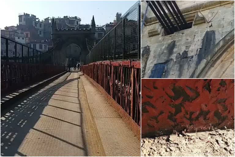 Historical Victoria Bridge in bad condition in mandi