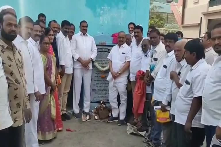 MLA Gandhi lays foundation stone for development works in Tulsinagar