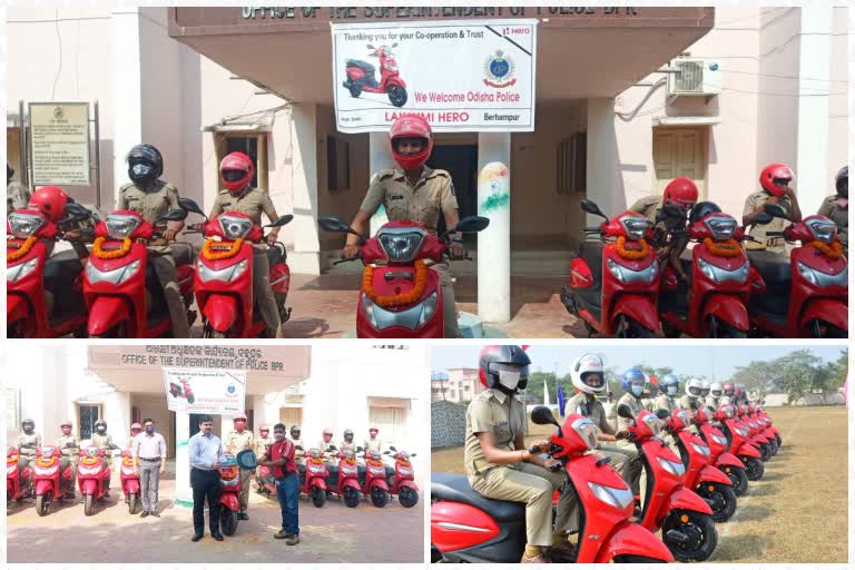 Scooty given to all police stations to work on the Nirbhaya scheme