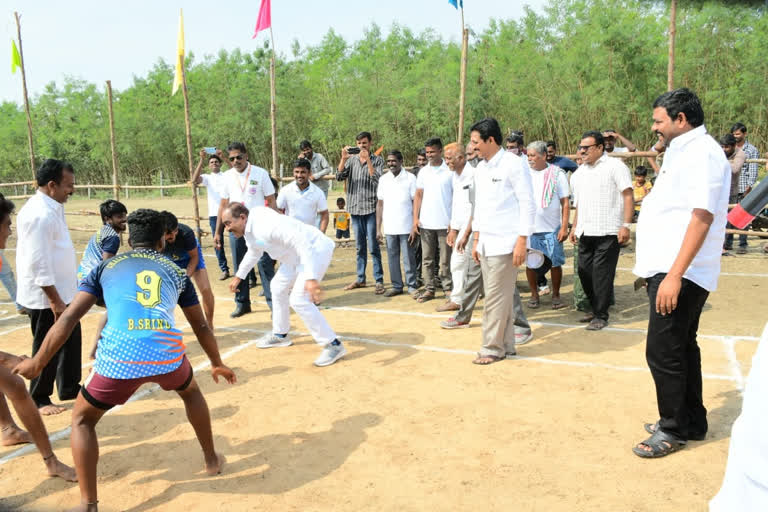 MLA Ramulu Nayak inaugurated the state level kabaddi competitions in Khammam district.