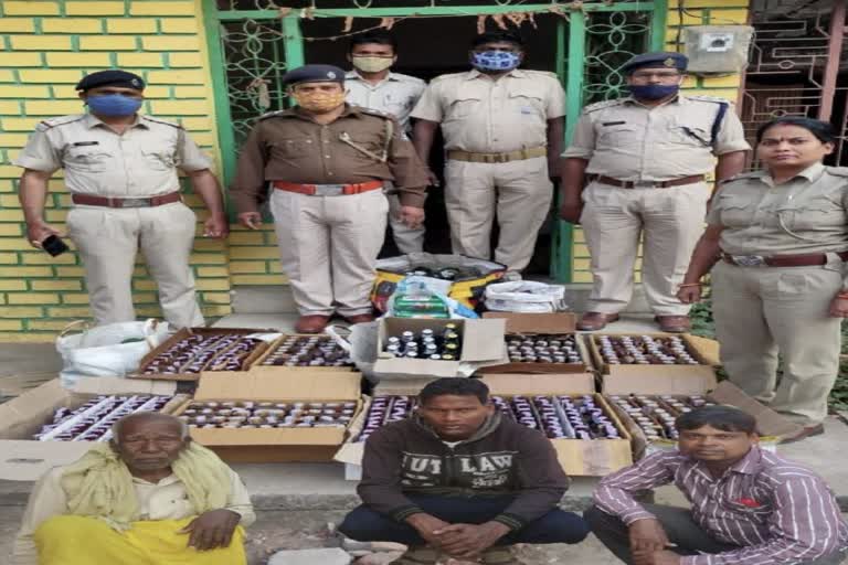 alcohol seized, three arrested in ganjam district