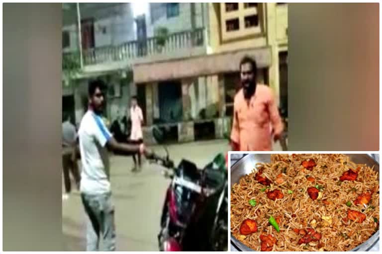 Bjp member fighting for free chicken fried rice in chenna