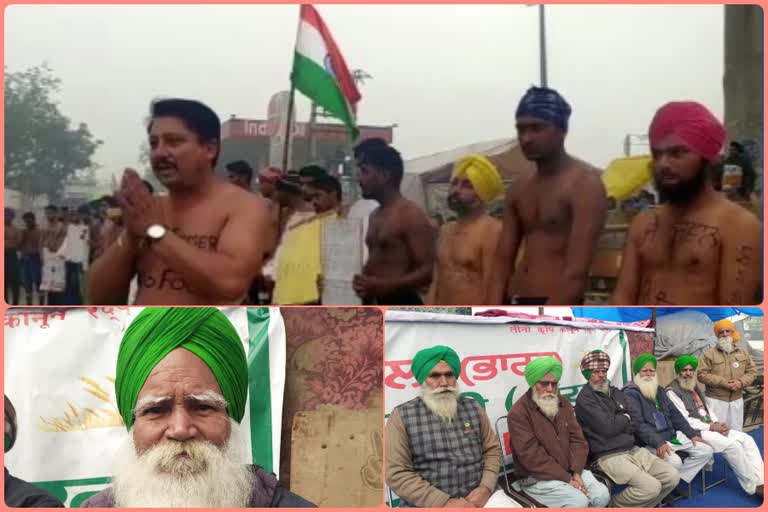 Agitating farmers protested in a different way on Lohri on Delhi's Tikari border