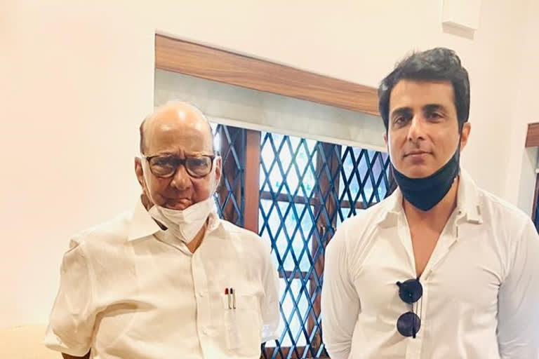 Actor Sonu Sood pays visit to NCP Chief