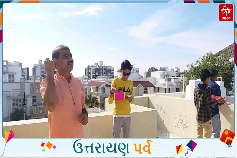 પાટણનું આકાશ પતંગોથી છવાયું, ધારાસભ્યએ પણ ચગાવી પંતગ