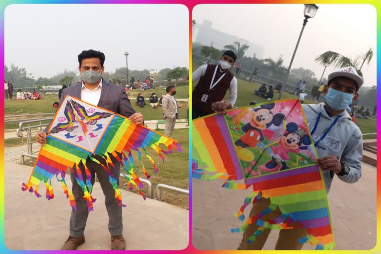 Kite festival on makar sankranti in connaught place delhi