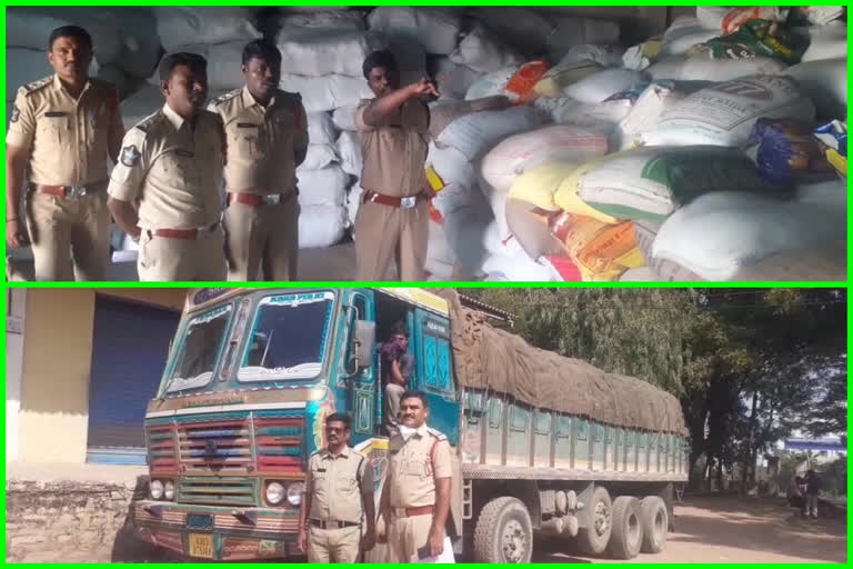 police raids on illegal ration rice storage and transport