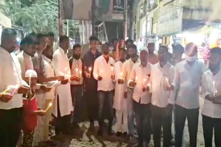 candle rally on army day in korutla