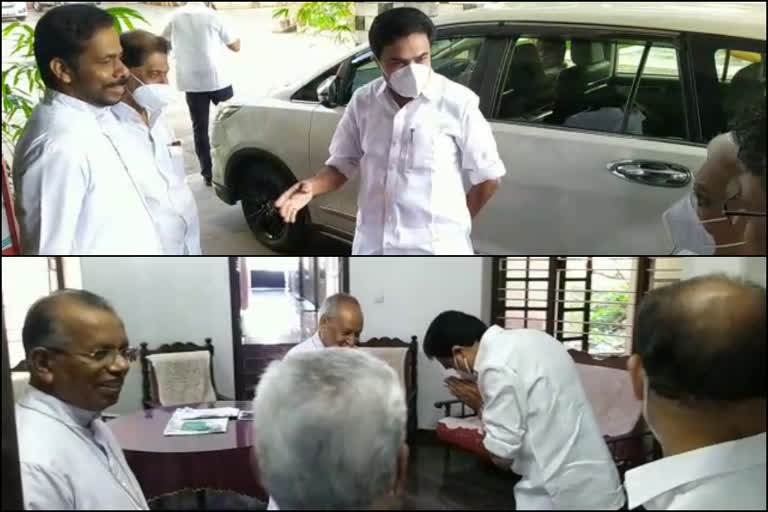 Jose K. Mani visited the Bishop house in Thalassery and met the bishops  Jose K. Mani  Bishop house  bishops  Thalassery  ജോസ് കെ മാണി തലശ്ശേരിയിലെ അരമനയിലെത്തി ബിഷപ്പുമാരുമായി കൂടിക്കാഴ്ച നടത്തി  ജോസ് കെ മാണി  ബിഷപ്പുമാരുമായി കൂടിക്കാഴ്ച നടത്തി  കൂടിക്കാഴ്ച  കണ്ണൂര്‍