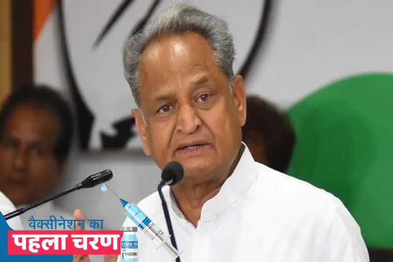 CM Ashok Gehlot, corona vaccination in Rajasthan