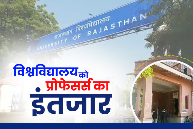 professors has not been admitted for 8 years, राजस्थान विश्वविद्यालय की खबर