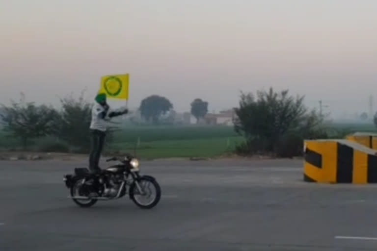 sirsa farmer bike stunt