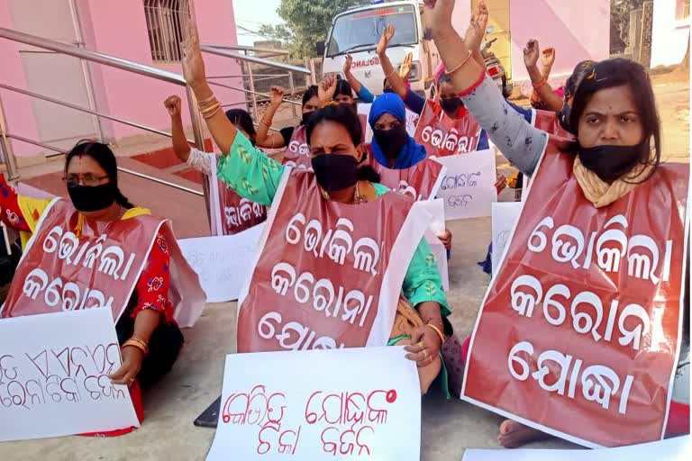 covid warriors strike in cuttack