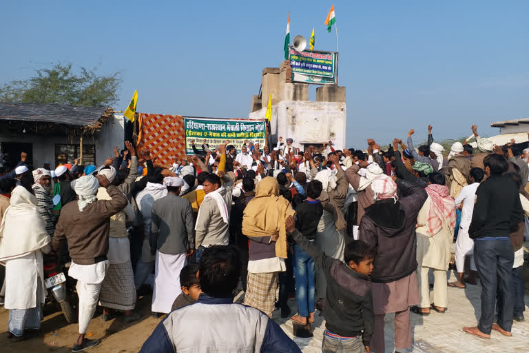 rajsthan farmers protest in nuh