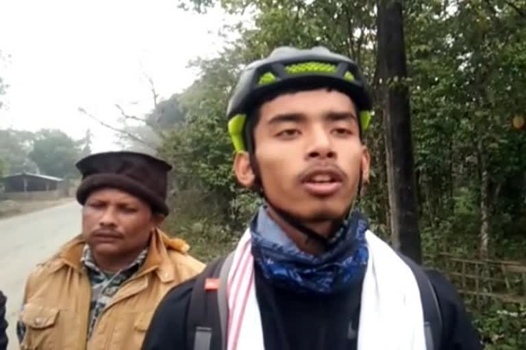 Cyclist Lochan Gogoi visit Sivasagar